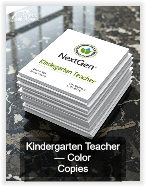 Kindergarten Teacher business card design sample
