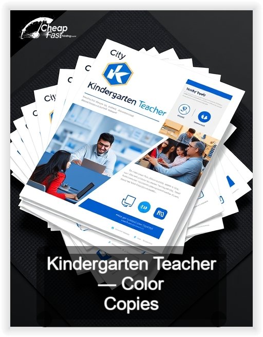 Kindergarten Teacher business card design sample