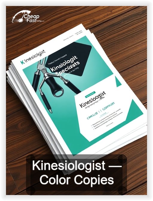 Kinesiologist business card design sample