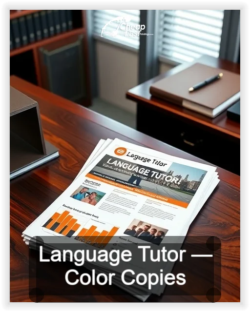Language Tutor business card design sample
