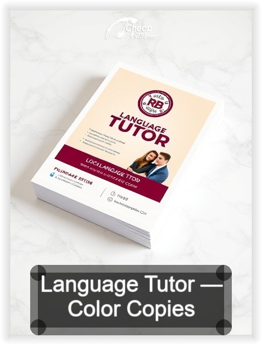Language Tutor business card design sample