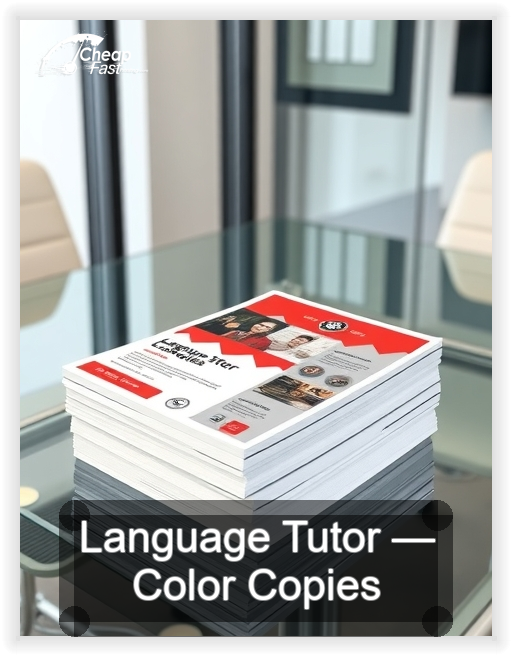 Language Tutor business card design sample