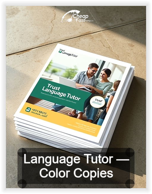 Language Tutor business card design sample