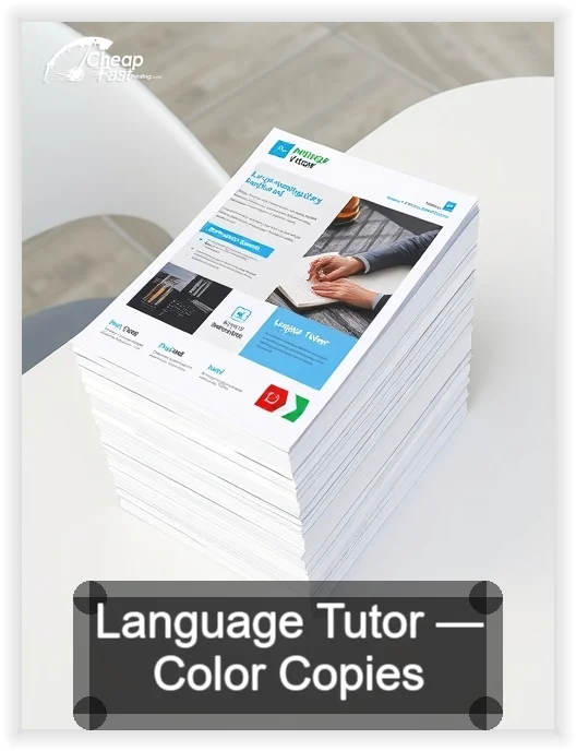Language Tutor business card design sample