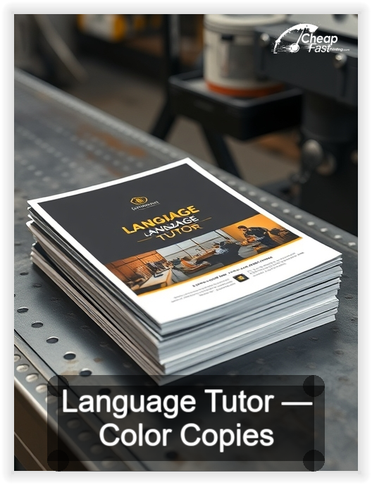 Language Tutor business card design sample