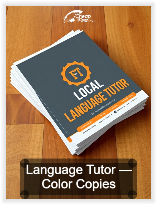 Language Tutor business card design sample