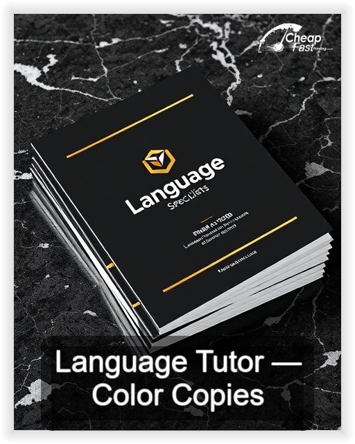 Language Tutor business card design sample