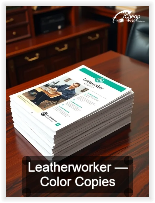 Leatherworker business card design sample