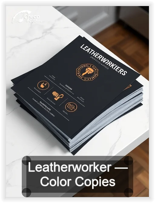 Leatherworker business card design sample