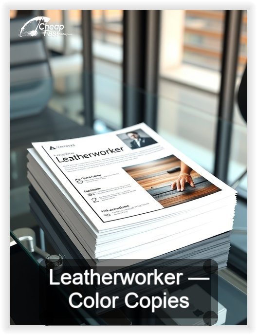 Leatherworker business card design sample