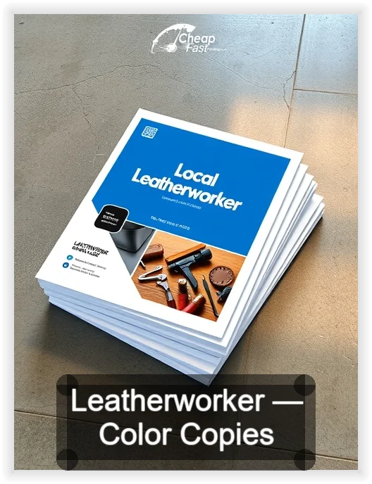 Leatherworker business card design sample