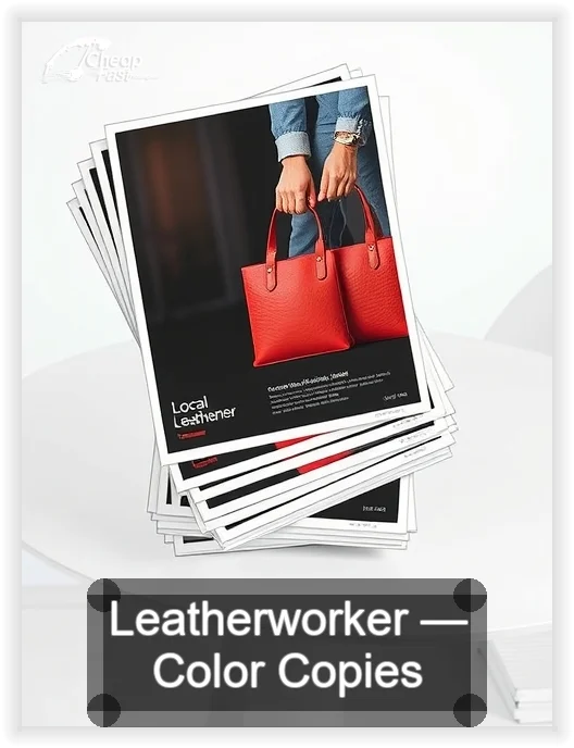 Leatherworker business card design sample