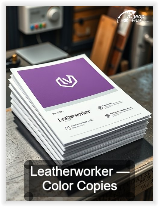 Leatherworker business card design sample