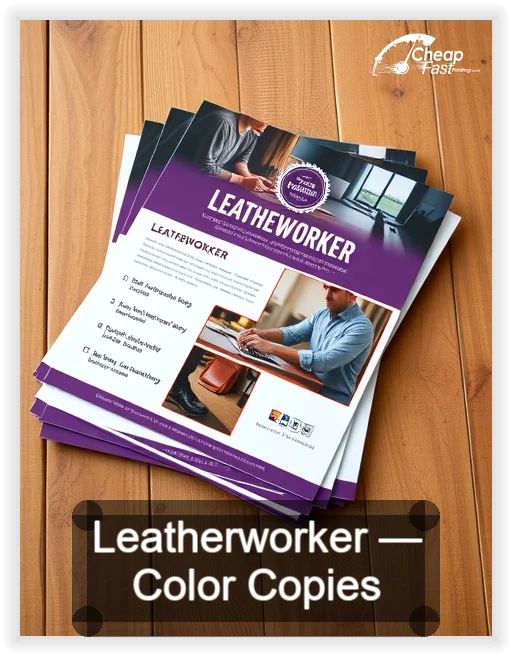 Leatherworker business card design sample