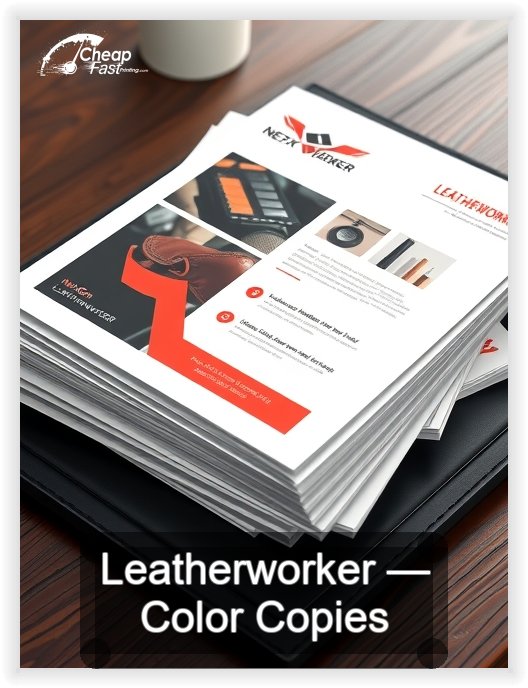 Leatherworker business card design sample