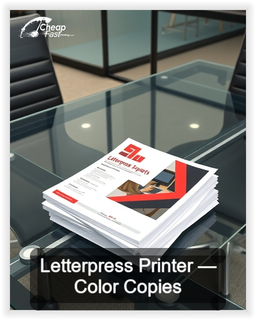 Letterpress Printer business card design sample