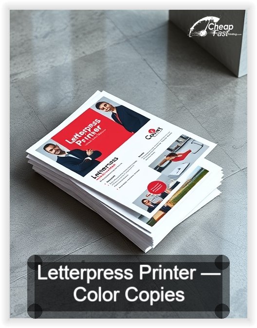 Letterpress Printer business card design sample