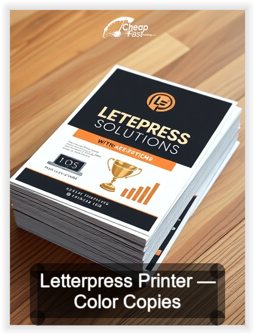 Letterpress Printer business card design sample