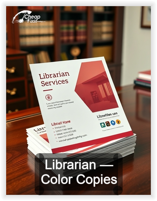 Librarian business card design sample