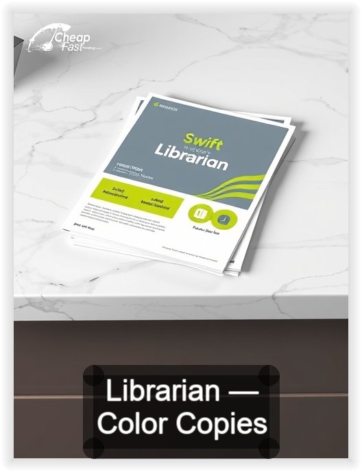 Librarian business card design sample