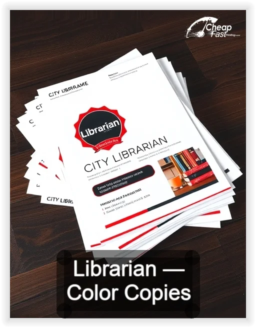 Librarian business card design sample