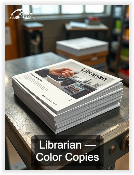 Librarian business card design sample