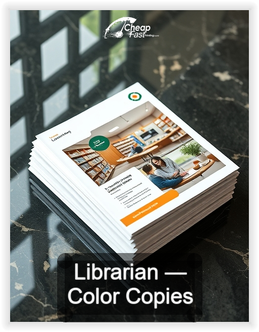 Librarian business card design sample
