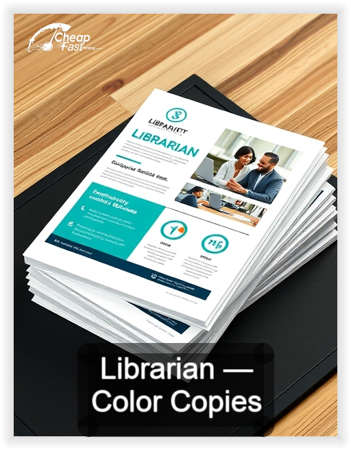 Librarian business card design sample