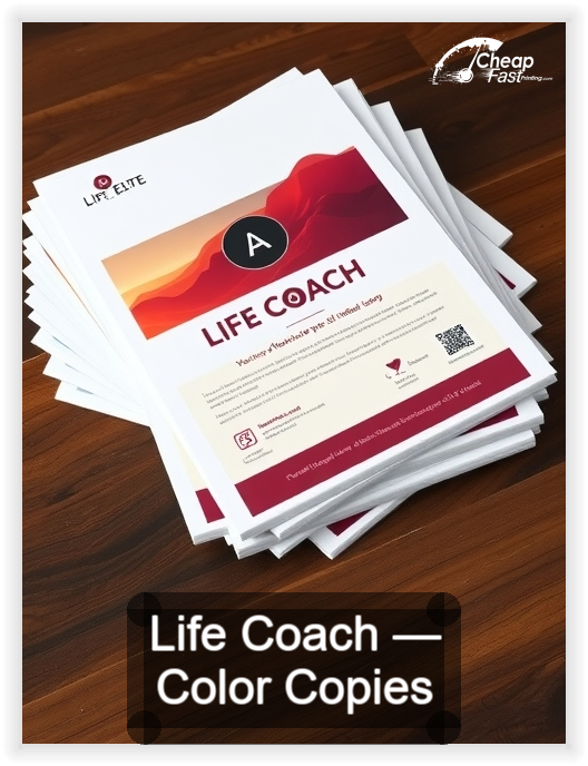 Life Coach business card design sample