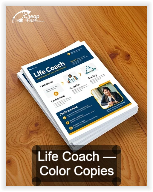 Life Coach business card design sample