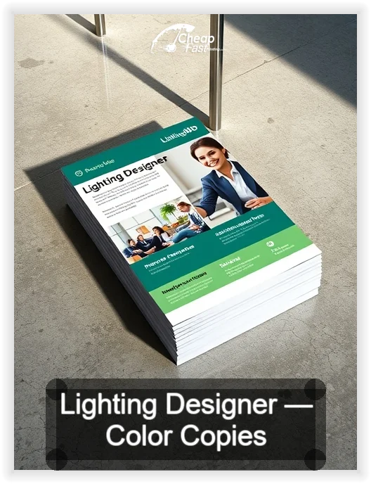 Lighting Designer business card design sample