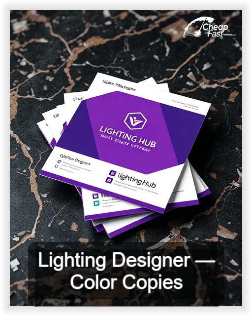 Lighting Designer business card design sample