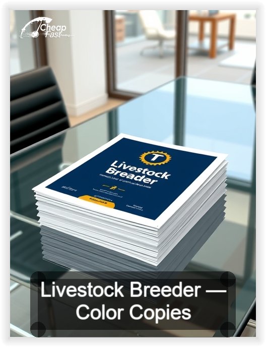 Livestock Breeder business card design sample