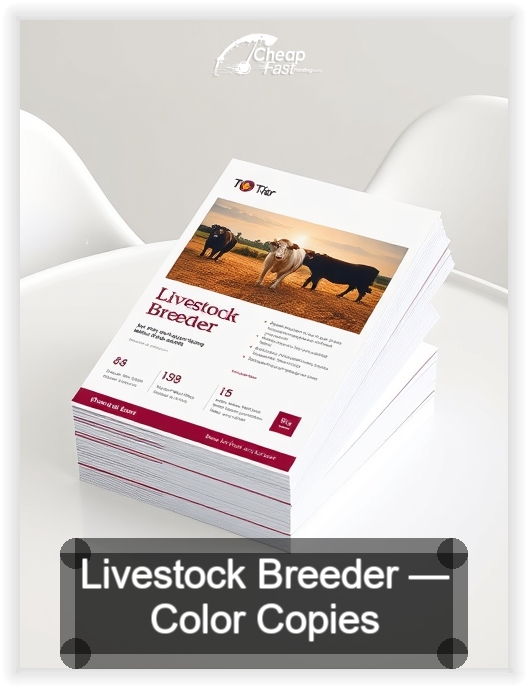 Livestock Breeder business card design sample