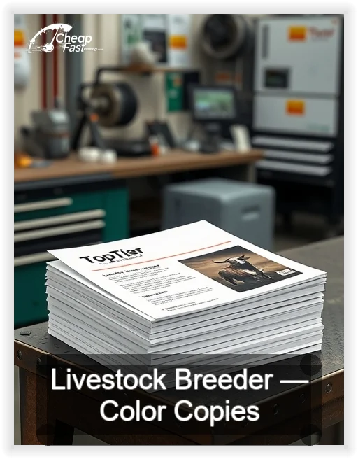 Livestock Breeder business card design sample