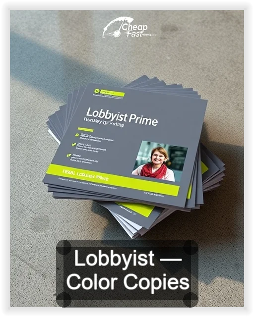 Lobbyist business card design sample