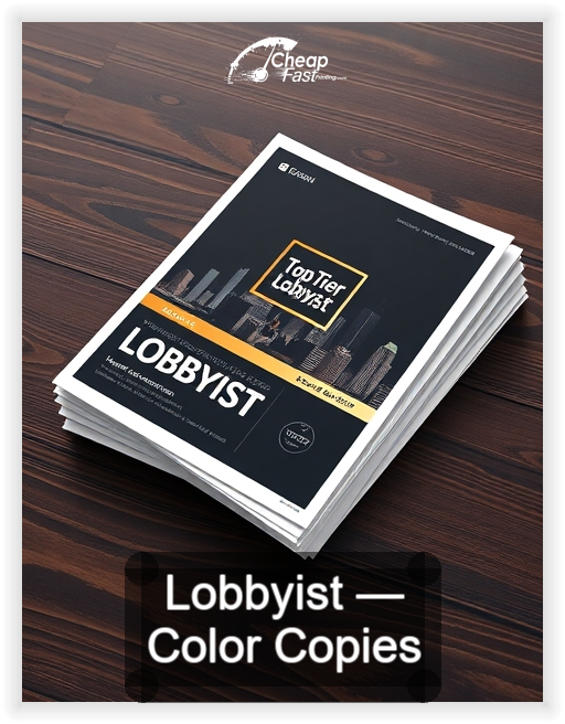 Lobbyist business card design sample