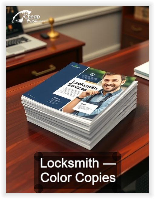 Locksmith business card design sample