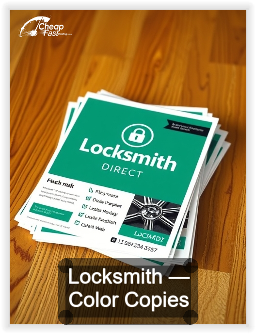Locksmith business card design sample