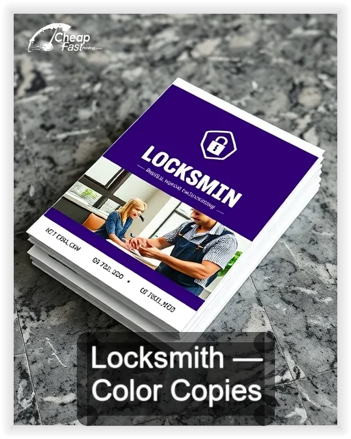 Locksmith business card design sample