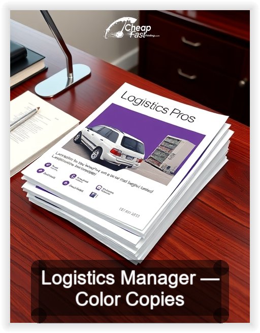 Logistics Manager business card design sample