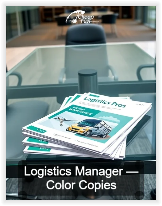 Logistics Manager business card design sample