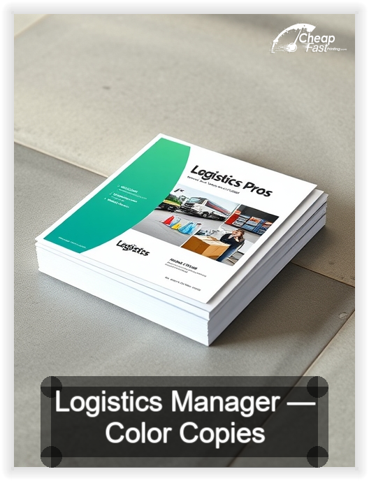 Logistics Manager business card design sample