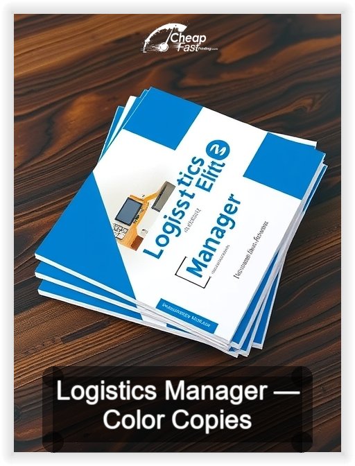 Logistics Manager business card design sample