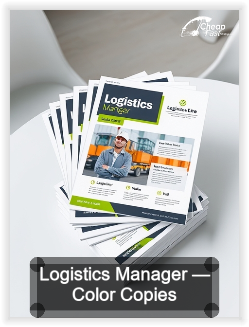 Logistics Manager business card design sample