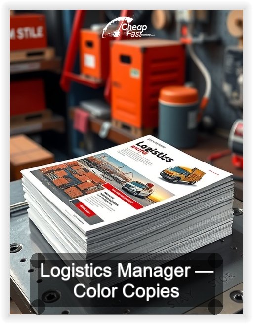 Logistics Manager business card design sample