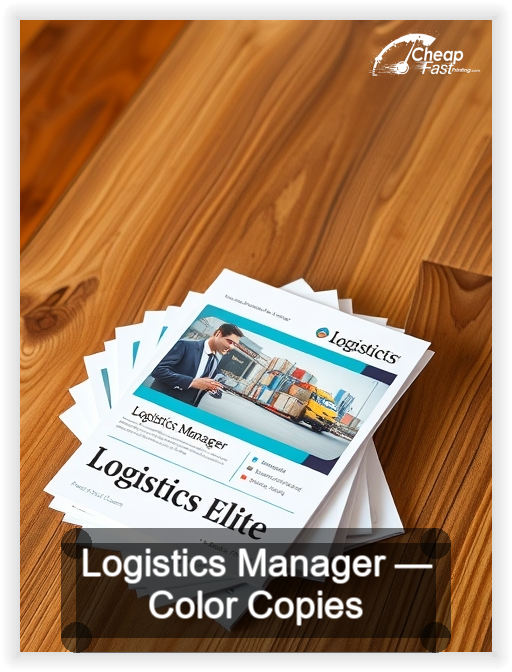 Logistics Manager business card design sample