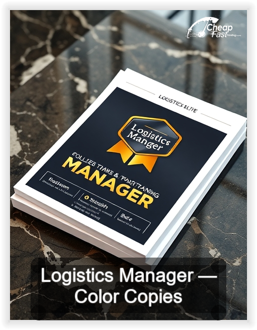 Logistics Manager business card design sample