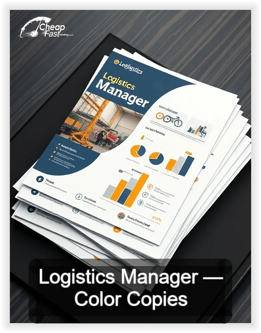 Logistics Manager business card design sample