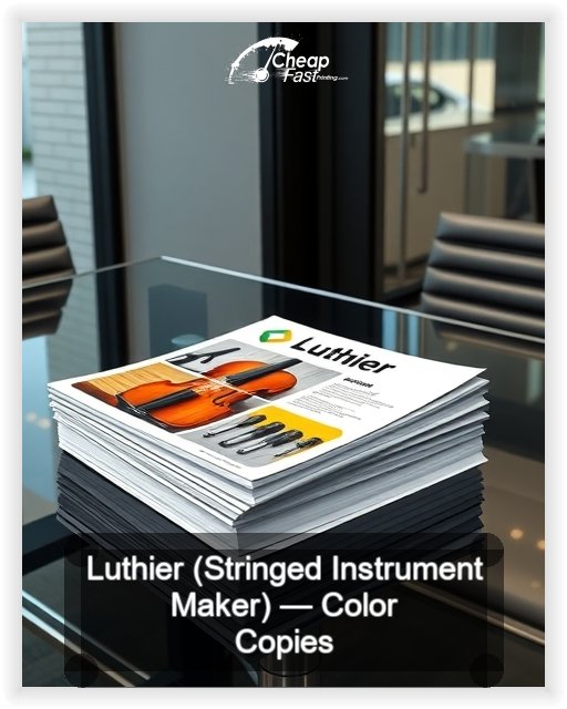 Luthier Stringed Instrument Maker business card design sample